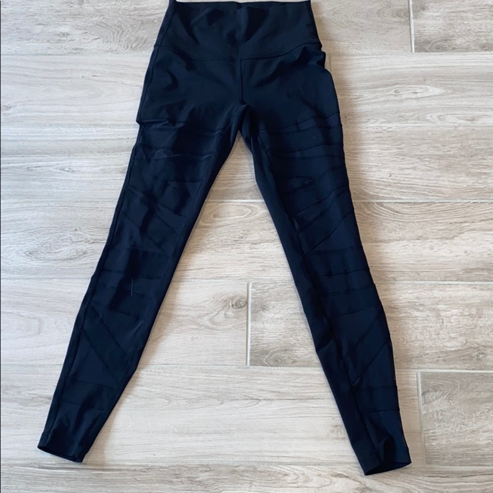 Lululemon leggings with mesh stripes